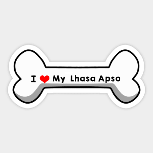 I Love My Lhasa Apso Sticker